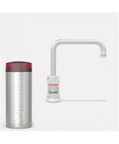 Quooker 22CNSRVS Réservoir COMBI et robinet eau bouillante Classic Nordic Square acier inoxydable