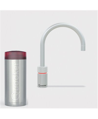 Quooker 22NRRVS Réservoir COMBI et robinet eau bouillante Nordic Round acier inoxydable