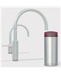 Quooker 22NRRVSTT Réservoir COMBI et robinet eau bouillante Nordic Round Twintaps acier inoxydable