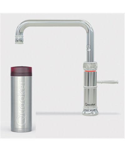 Quooker 3CFSCHR Réservoir PRO3 et robinet eau bouillante Classic Fusion Square chromé