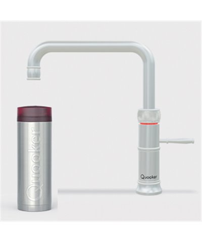 Quooker 3CFSRVS Réservoir PRO3 et robinet eau bouillante Classic Fusion Square acier inoxydable
