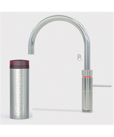 Quooker 3FRCHR Réservoir PRO3 et robinet eau bouillante Fusion Round chromé