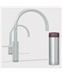 Quooker 3NRRVSTT Réservoir PRO3 et robinet eau bouillante Nordic Round Twintaps acier inoxydable