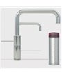 Quooker 3NSCHRTT Réservoir PRO3 et robinet eau bouillante Nordic Square Twintaps chromé