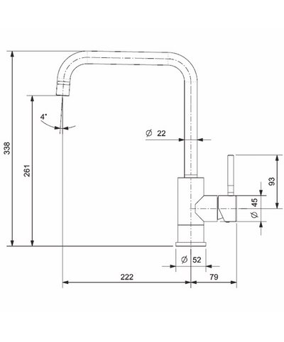 Reginox Crystal R30523 mitigeur évier à bec mobile Copper