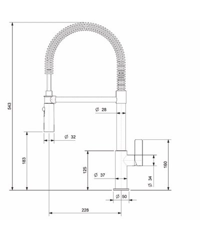 Reginox Yukon R31582 mitigeur évier douchette sur flexible chrome