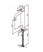Damixa Silhouet 740130000 mitigeur réhauss lavabo chrome