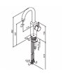 Damixa Silhouet 747307900 mitigeur lavabo + bec mobile PVD Laiton mat