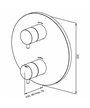 Damixa Silhouet 767067900 façade mitigeur thermo + inverseur à encastrer PVD Laiton mat