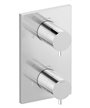 Damixa Pine767070000 façade mitigeur thermo + inverseur à encastrer chrome