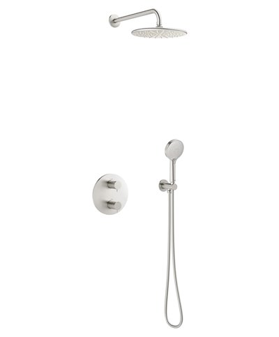 Damixa Silhouet 571234600 façade mitigeur thermo douche à encastrer + set de douche PVD Acier