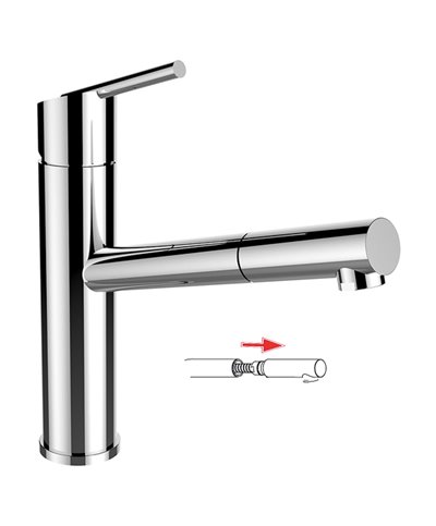 Laufen Arwa Similor Kugler WI503016100000 Siminox mitigeur évier à douchette chrome