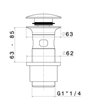 Newform 232.M0.075 vidage quick clac H min 63 - max 85mm Exclusive Metal Copper glossy