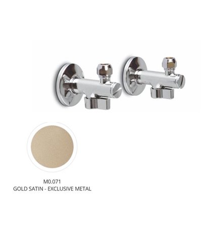 Newform 125.M0.071 Robinet à sphère avec fitre 1/2" - set de 2 Exclusive Metal Gold satin