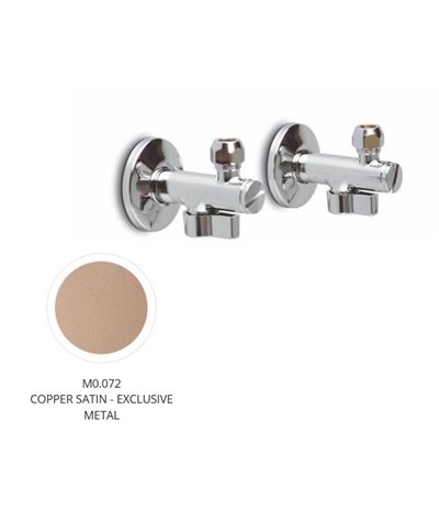 Newform 125.M0.072  Robinet à sphère avec fitre 1/2" - set de 2 Exclusive Metal Copper satin