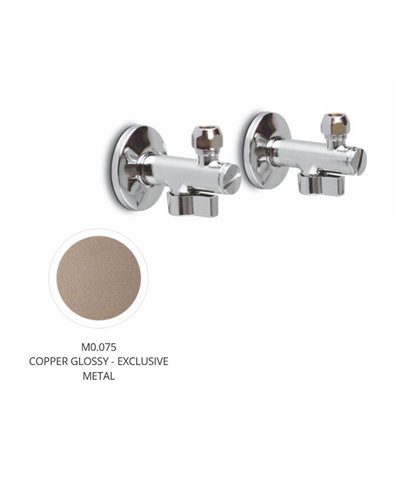 Newform 125.M0.075 Robinet à sphère avec fitre 1/2" - set de 2 Exclusive Metal Copper glossy