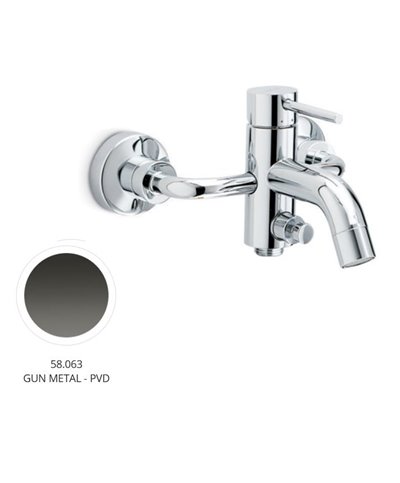 Newform 4240.58.063 X-T mitigeur mural bain douche PVD Gun metal