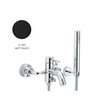 Newform 4240C.01.093 X-T mitigeur mural bain douche + set douche Noir mat
