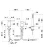 Newform 4284C.21 X-T mitigeur bain douche 3 trous sur gorge chrome
