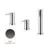 Newform 4284C.58.063 X-T mitigeur bain douche 3 trous sur gorge PVD Gun metal