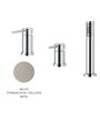 Newform 4284C.M0.070 X-T mitigeur bain douche 3 trous sur gorge Exclusive Metal Titanium satin