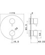 Newform 67608E.M0.072 X-T façade mitigeur thermo + inverseur à encastrer Exclusive Metal Copper satin