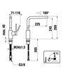 Laufen Arwa Similor Kugler HF 9 05431 448 000 TwinPlus mitigeur évier à bec mobile PVD inox noir