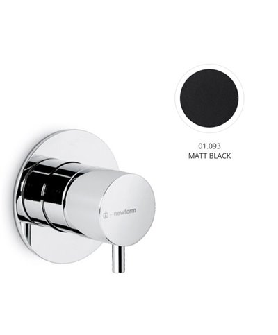 Newform 67606E.01.093 X-T façade inverseur / robinet d'arrêt Noir mat