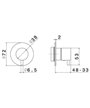 Newform 67606E.58.063 X-T façade inverseur / robinet d'arrêt PVD Gun metal