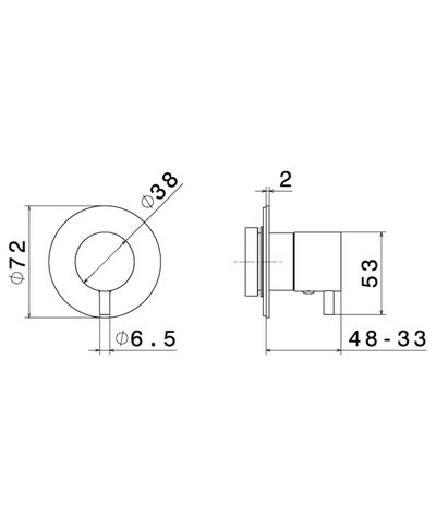 Newform 67606E.M0.071 X-T façade inverseur / robinet d'arrêt Exclusive Metal Gold satin