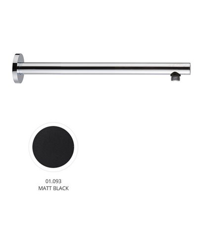 Newform 27670.01.093 Bras douche 382 mm rosace ronde Noir mat
