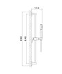 Newform 67556.58.063 barre 640mm + set douche PVD Gun metal