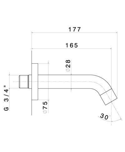Newform 9787.M0.077 bec mural 165 mm EM Carbon satin