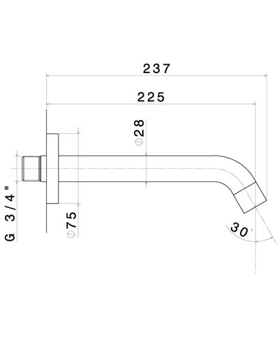 Newform 9788.58.063 bec mural 225 mm PVD Gun metal