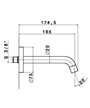 Newform 16854.61.020 bec lavabo mural 165 mm PVD Glossy gold