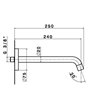 Newform 16855.01.093 bec lavabo mural 240 mm Noir mat