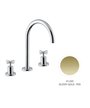 Newform Blink 70801.61.020 mélangeur 3 trous de lavabo bec rond 272 mm PVD Glossy gold