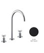 Newform Blink 70802.01.093 mélangeur 3 trous de lavabo bec rond 322 mm Noir mat