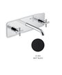 Newform Blink 70821E.01.093 Façade Mélangeur lavabo à encastrer + bec 159 mm Noir mat