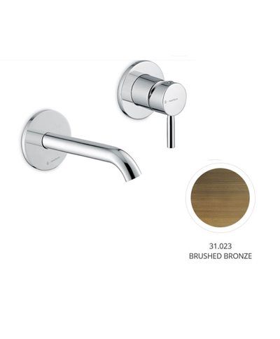 Newform Blink 70828E.31.023 Façade mitigeur lavabo à encastrer + bec 161 mm bronze brossé