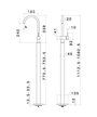 Newform Blink 70818E.31.023 mitigeur lavabo + colonne bronze brossé