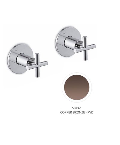 Newform Blink 70857E.58.061 façade mitigeur douche à encastrer PVD Copper bronze