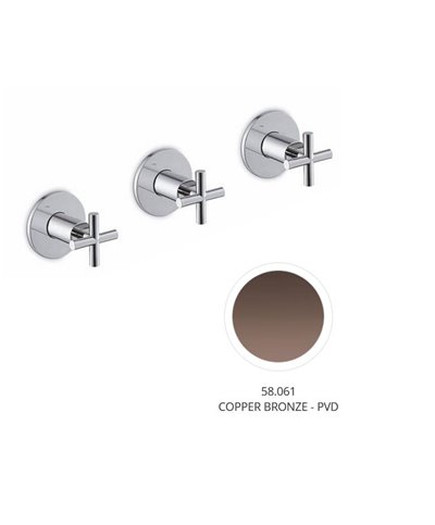 Newform Blink 70872E.58.061 façade mitigeur douche + inverseur à encastrer PVD Copper bronze