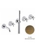 Newform Blink 70873E.31.023 façade mitigeur bain-douche + inverseur à encastrer bronze brossé
