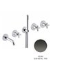Newform Blink 70873E.58.063 façade mitigeur bain-douche + inverseur à encastrer PVD Gun metal