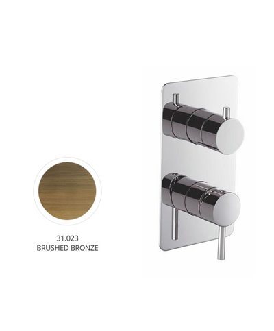 Newform Blink 67693E.31.023 façade mitigeur douche + inverseur à encastrer bronze brossé