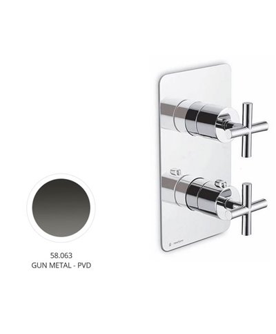 Newform  Blink 69818E.58.063 façade mitigeur thermo + inverseur à encastrer PVD Gun metal