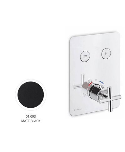 Newform  Blink 70411E.01.093 façade mitigeur thermo 2 voies à encastrer Noir mat
