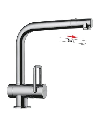 Laufen Arwa Similor Kugler HF989683441001 Twin mitigeur évier à douchette 225mm + 2jets Inox