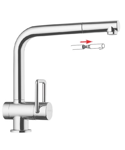 Laufen Arwa Similor Kugler HF989693441001 Twin mitigeur évier à douchette Inox